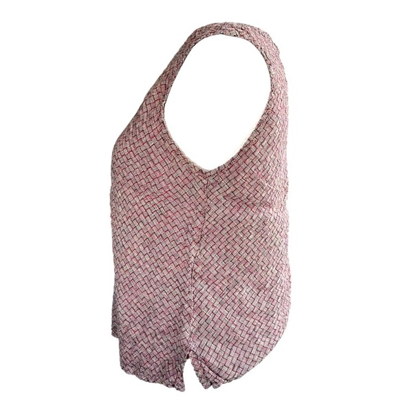 RED Flax 100% Linen Textured Weave Tank Top Size Small EUC - Picture 3 of 8